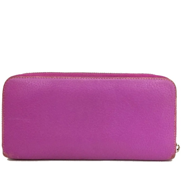 Authentic LOEWE Logo Leather Long Zip Wallet - Picture 4 of 8